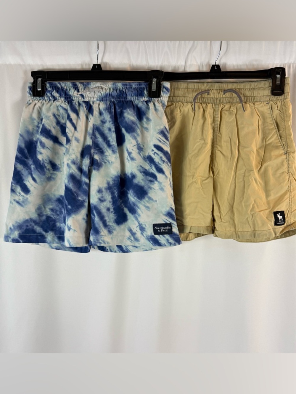 Abercrombie kids Blue Tie-Dye and Tan Swim Shorts Set size: 9/10